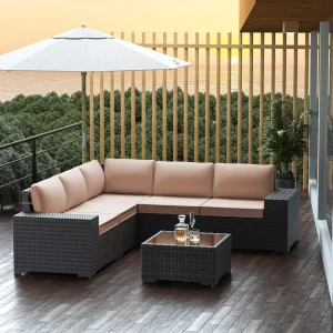6 Piece Outdoor Patio Furniture Set,