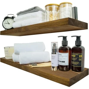 Rustic Wood Floating Shelves 24 inch