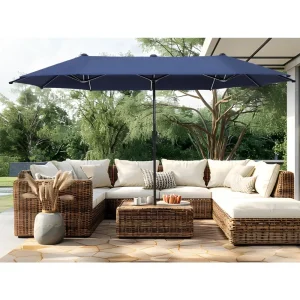 13ft Double-Sided Twin Large Patio Umbrella