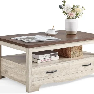 Farmhouse Coffee Table with Storage