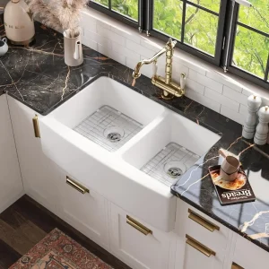 Double Bowl Farmhouse Sink w/ Apron Front