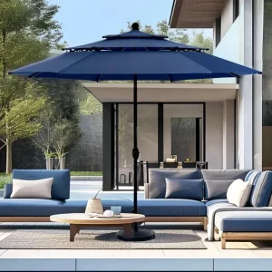 10ft Outdoor  3 Tier Vented Table Umbrella