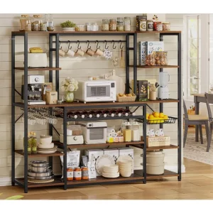 Large Bakers Rack with Power Outlet,